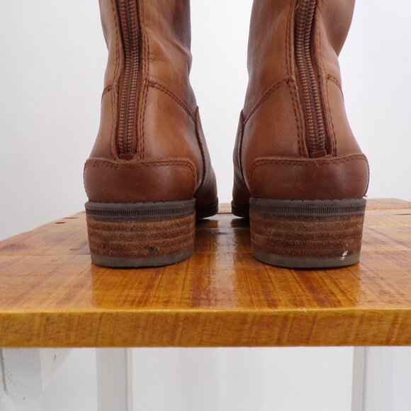 Sam Edelman Size 7 Penny2 Whiskey Leather Wide Calf Brown Tall Riding Boot - Picture 4 of 14